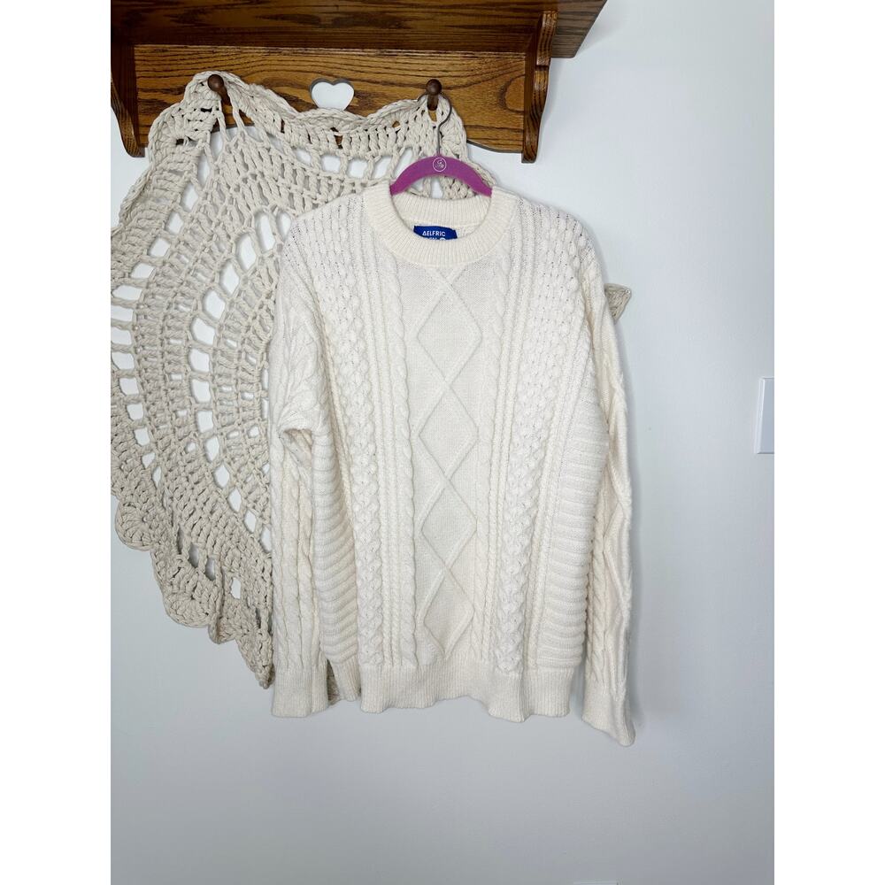 AELFRIC EDEN RETRO 90S CABLE KNIT SWEATER Size XXL